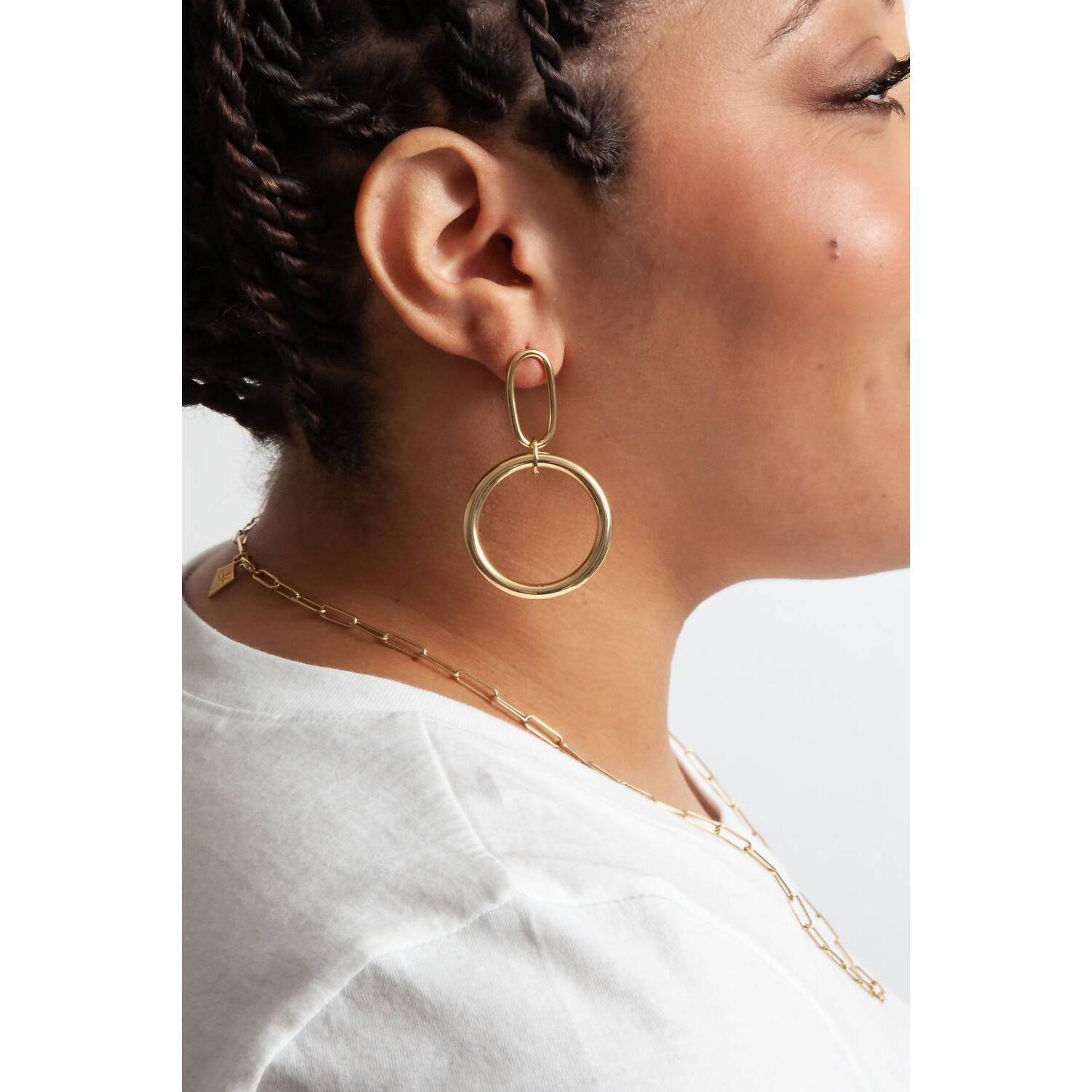 New Miranda Frye Audrey Earrings In Gold — image 2 of 3